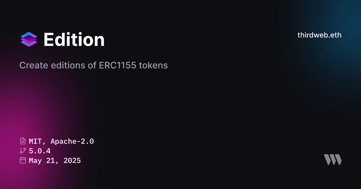Edition | Published Smart Contract